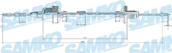 Samko C0122C Clutch cable C0122C