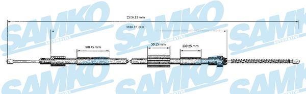 Samko C0123B Cable Pull, parking brake C0123B