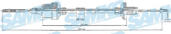 Samko C0123C Clutch cable C0123C