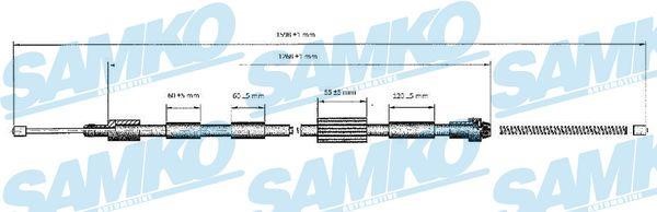 Samko C0124B Cable Pull, parking brake C0124B