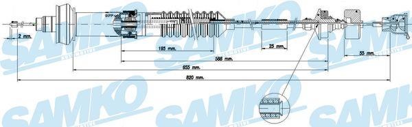 Samko C0153C Clutch cable C0153C