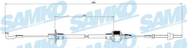 Samko C0127C Clutch cable C0127C