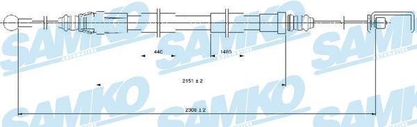Samko C0129B Cable Pull, parking brake C0129B