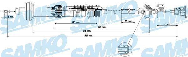 Samko C0155C Clutch cable C0155C