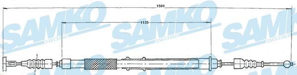 Samko C0156B Cable Pull, parking brake C0156B