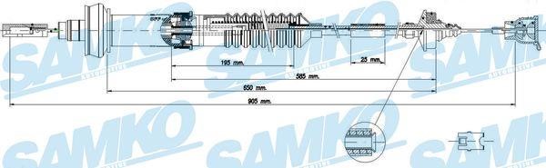 Samko C0156C Clutch cable C0156C