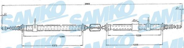 Samko C0159B Cable Pull, parking brake C0159B