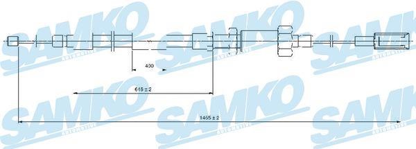 Samko C0131B Cable Pull, parking brake C0131B