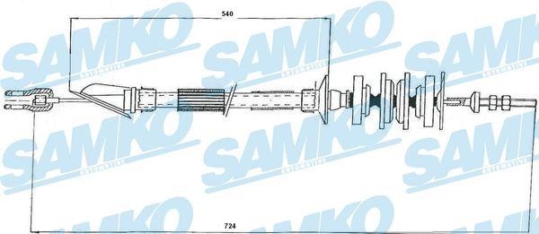 Samko C0161C Clutch cable C0161C