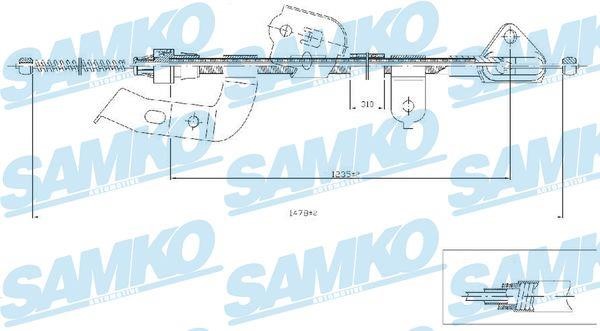 Samko C0133B Cable Pull, parking brake C0133B