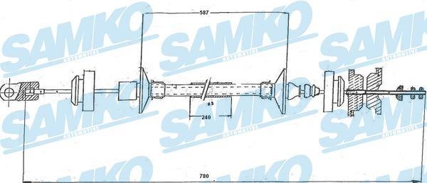Samko C0166C Clutch cable C0166C