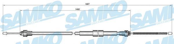 Samko C0136B Cable Pull, parking brake C0136B