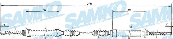 Samko C0170B Cable Pull, parking brake C0170B