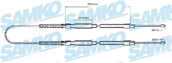 Samko C0176B Cable Pull, parking brake C0176B