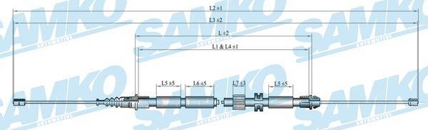 Samko C0263B Cable Pull, parking brake C0263B