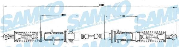 Samko C0178B Cable Pull, parking brake C0178B