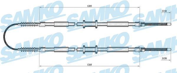 Samko C0179B Cable Pull, parking brake C0179B
