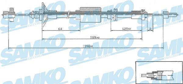 Samko C0184C Clutch cable C0184C