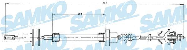 Samko C0272C Clutch cable C0272C
