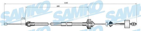 Samko C0277C Clutch cable C0277C