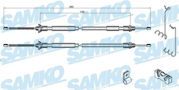 Samko C0282B Cable Pull, parking brake C0282B