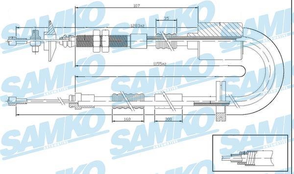 Samko C0195C Clutch cable C0195C
