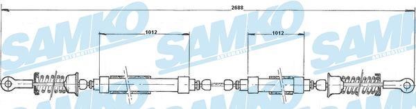 Samko C0196B Cable Pull, parking brake C0196B