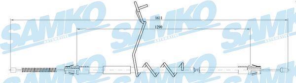 Samko C0290B Cable Pull, parking brake C0290B