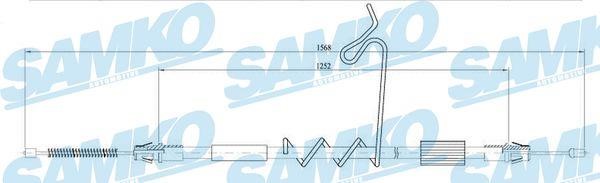 Samko C0291B Cable Pull, parking brake C0291B