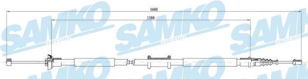 Samko C0198B Cable Pull, parking brake C0198B