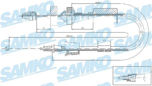 Samko C0199C Clutch cable C0199C