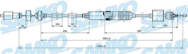 Samko C0200C Clutch cable C0200C