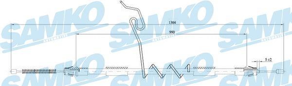 Samko C0296B Cable Pull, parking brake C0296B