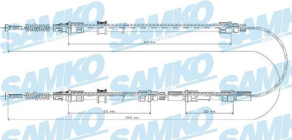 Samko C0298B Cable Pull, parking brake C0298B