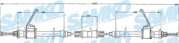 Samko C0299B Cable Pull, parking brake C0299B