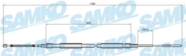 Samko C0306B Cable Pull, parking brake C0306B