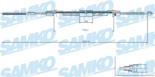 Samko C0209B Cable Pull, parking brake C0209B