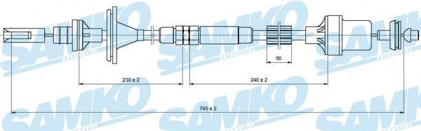 Samko C0213C Clutch cable C0213C
