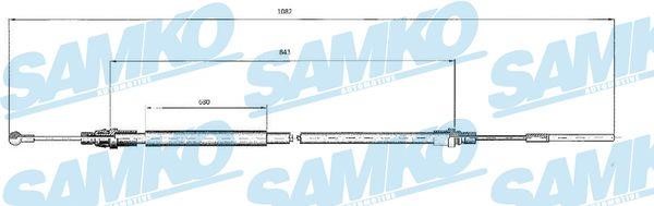 Samko C0214B Cable Pull, parking brake C0214B