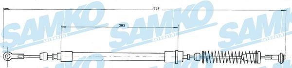 Samko C0215B Cable Pull, parking brake C0215B