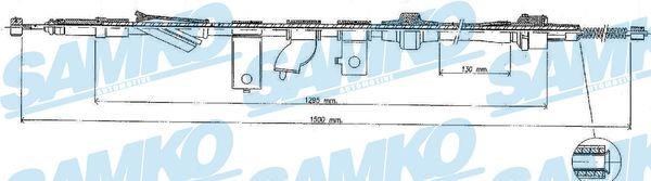 Samko C0317B Cable Pull, parking brake C0317B