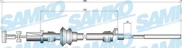 Samko C0221C Clutch cable C0221C