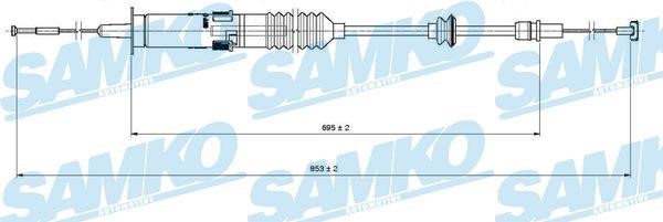 Samko C0222C Clutch cable C0222C