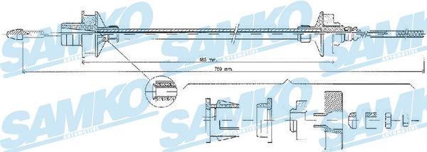 Samko C0336C Clutch cable C0336C