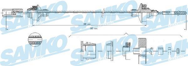 Samko C0337C Clutch cable C0337C