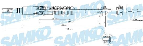 Samko C0339C Clutch cable C0339C