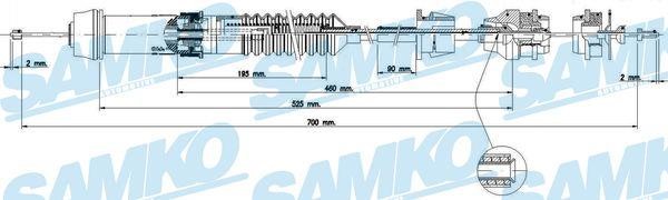 Samko C0345C Clutch cable C0345C