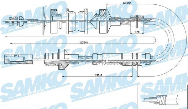 Samko C0238C Clutch cable C0238C