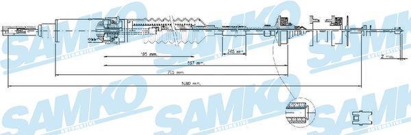 Samko C0240C Clutch cable C0240C