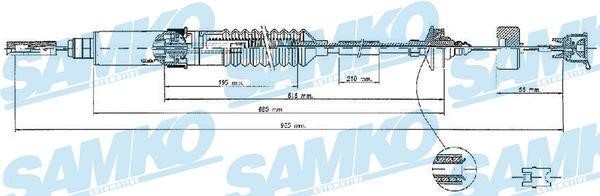 Samko C0241C Clutch cable C0241C